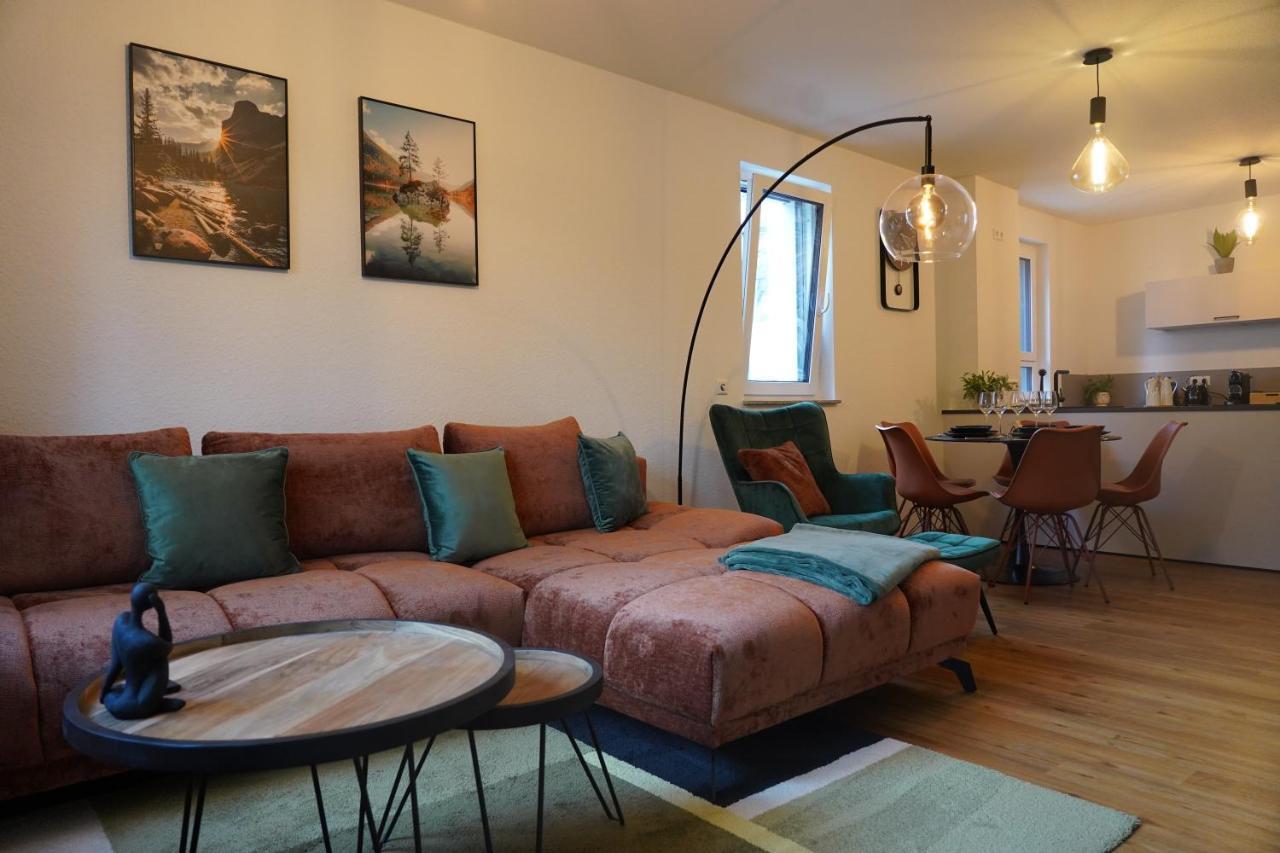 Design-Apartment I Direkt Im Zentrum I Boxspring I Nespresso I Terrasse Mit Garten I Parkplatz Bad Krozingen Buitenkant foto