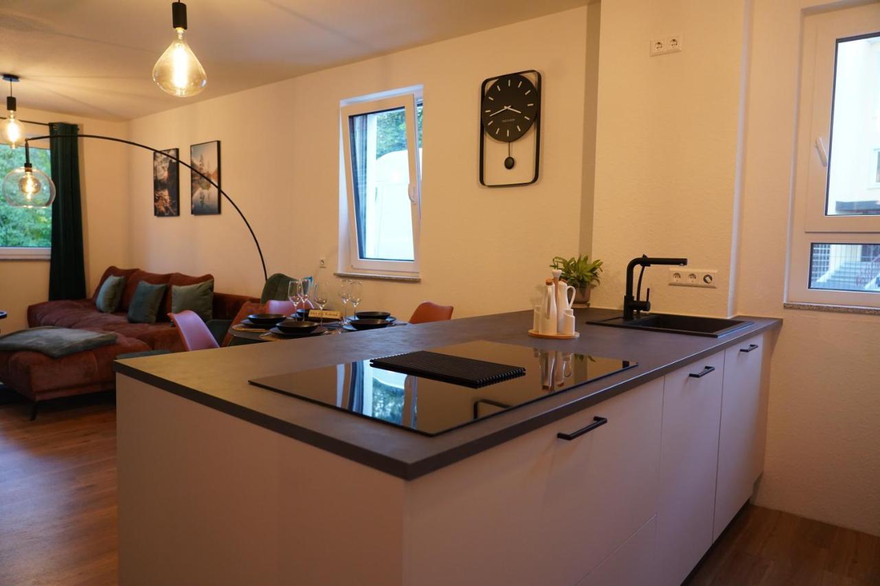 Design-Apartment I Direkt Im Zentrum I Boxspring I Nespresso I Terrasse Mit Garten I Parkplatz Bad Krozingen Buitenkant foto